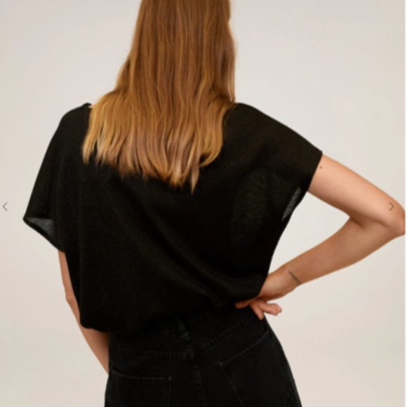 MANGO short sleeve V neck top - Picture 5 of 5